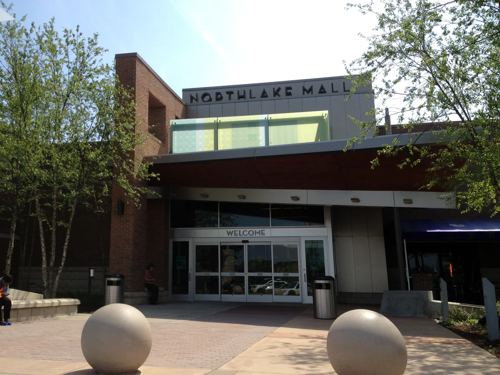 The main entrance of Northlake Mall in Charlotte, just south of Huntersville.