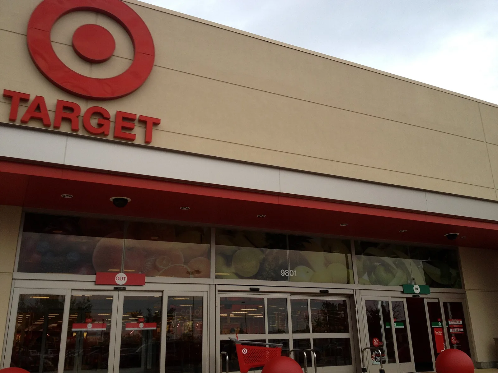 The entrance of the Target store at 9801 Sam Furr Road in Huntersville