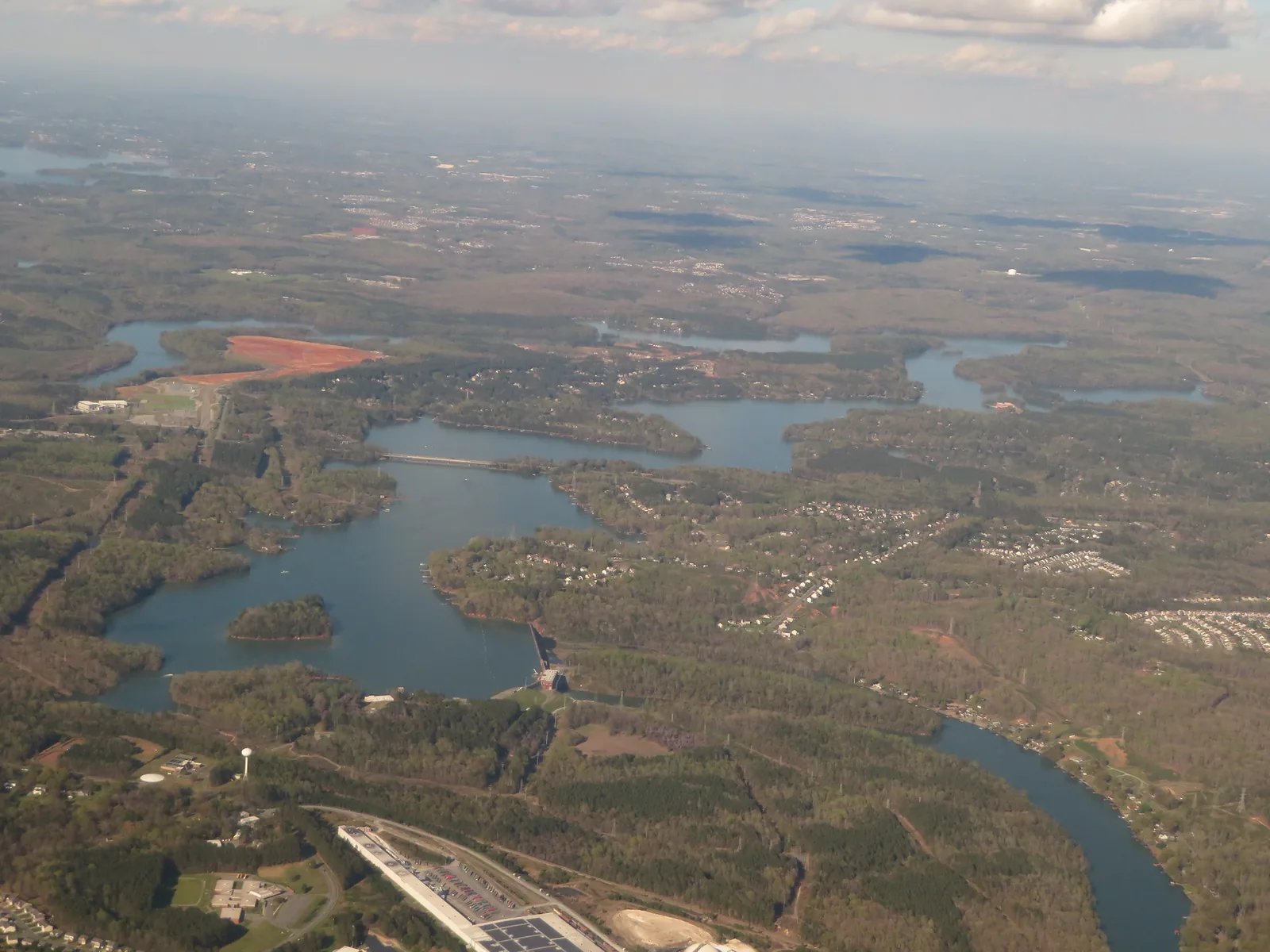 Mountain Island Lake, which borders Latta Nature Preserve and its trails in Huntersville.